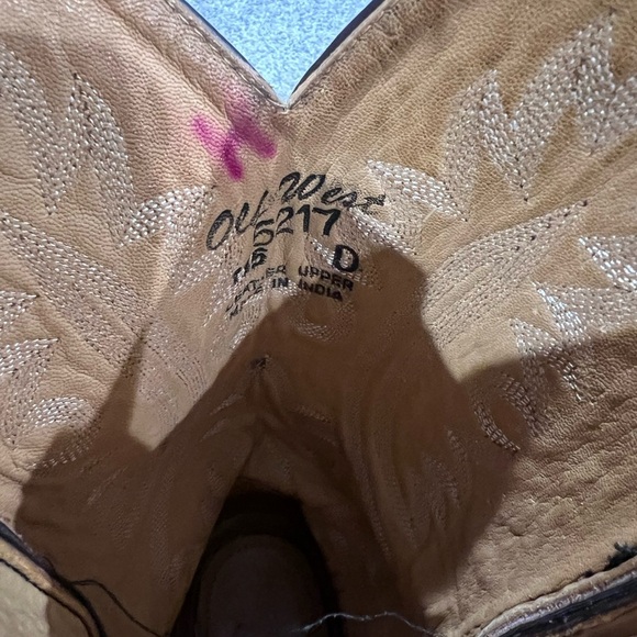 Old West Men’s Brown Genuine Leather Classic Western Boots Size US 11.5 D - Picture 11 of 14